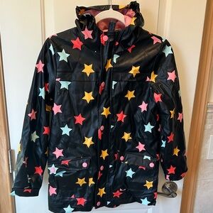 Girls Cat and Jack Colorful Star Kids Rain Jacket